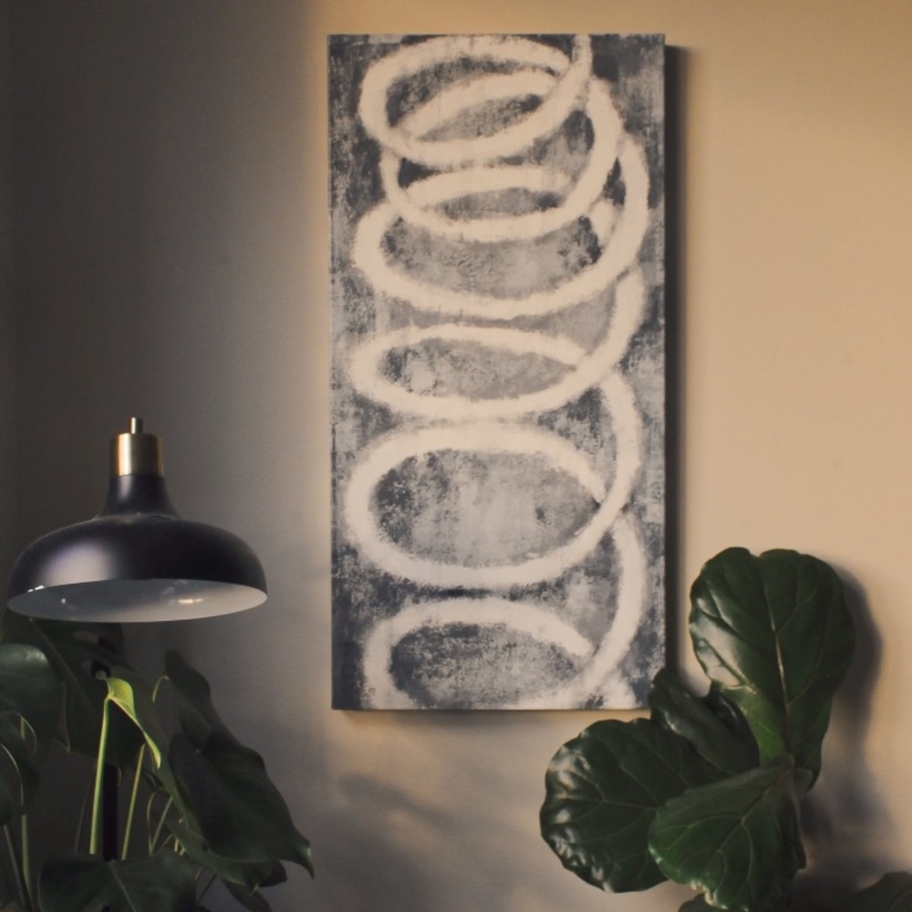 Gray Wall Art Decor on Canvas